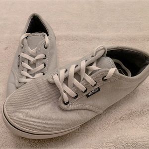Pinstripe Vans sneakers (grey & white) size 5